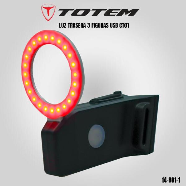 LUZ TRASERA TOTEM 3 FIGURAS USB CT01