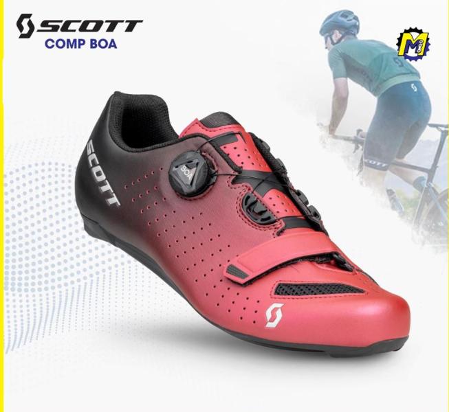 ZAPATOS DE RUTA SCOTT COMP BOA ROJO NEGRO 41