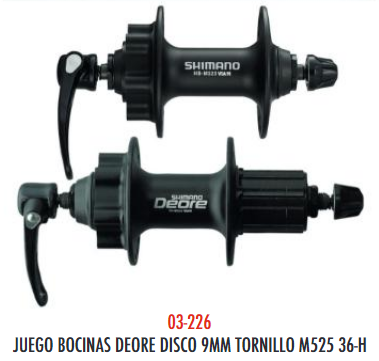 JUEGO BOCINAS SHIMA DISCO TORNILLO 8/9/10V M525 36H