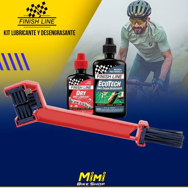 KIT FINISH LINE STARTER  ACEITE DESENGRASANTE CEPILLO