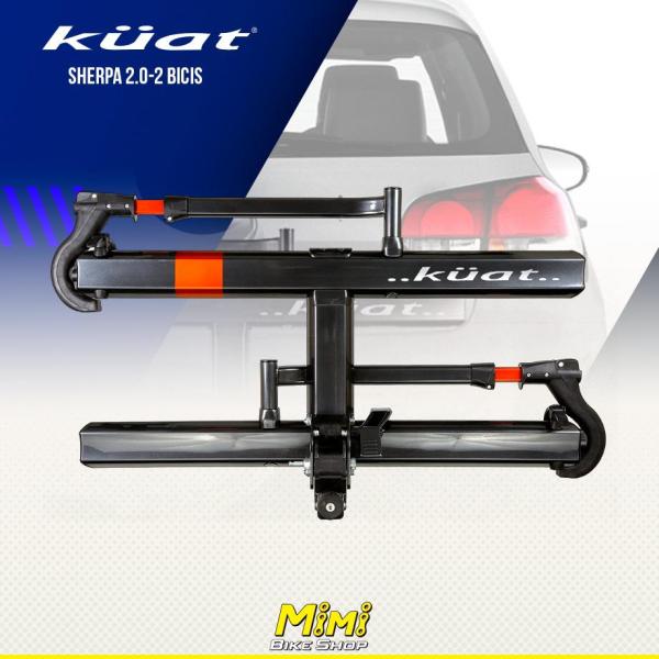 RACK 2 BICIS SHERPA 2.0-2 GRIS METALICO Y ANARANJADO KUAT