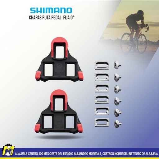 [03-029-3] CHAPA RUTA PEDAL ROJA FIJA 0° SHIMANO SM-SH10